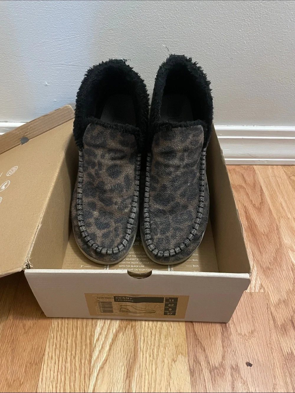 Hey Dude Kids Slip-On Sneakers in Leopard Print Brown